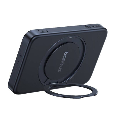Baseus mágneses powerbank állvánnyal PicoGo Qi2 5000mAh 20W fekete