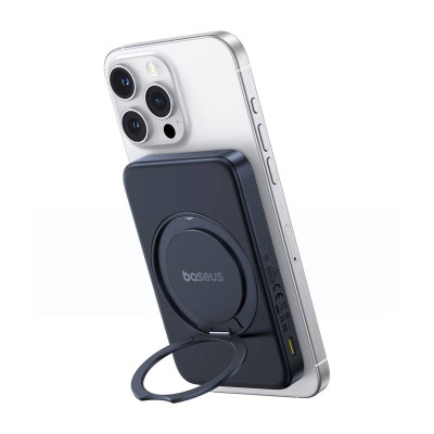 Baseus mágneses powerbank állvánnyal PicoGo Qi2 5000mAh 20W fekete