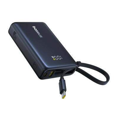 Baseus PicoGo Powerbank Digitális kijelző 10000mAh 45W fekete Baseus PicoGo Powerbank Digitális kijelző 10000mAh 45W fekete