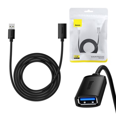 Baseus AirJoy Series USB 3.0 hosszabbítókábel, 3m (fekete) Baseus AirJoy Series USB 3.0 hosszabbítókábel, 3m (fekete)