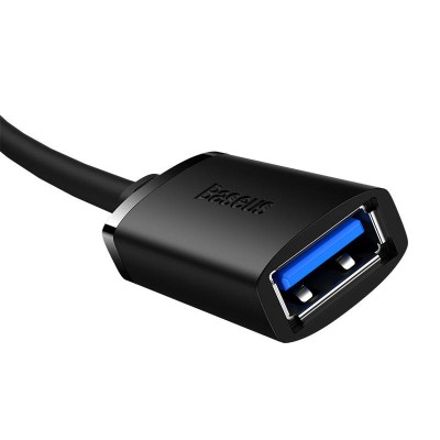 Baseus AirJoy Series USB 3.0 hosszabbítókábel, 3m (fekete) Baseus AirJoy Series USB 3.0 hosszabbítókábel, 3m (fekete)