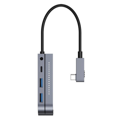Baseus Bend Angle No.7 USB Type-C HUB – szürke Baseus Bend Angle No.7 USB Type-C HUB – szürke