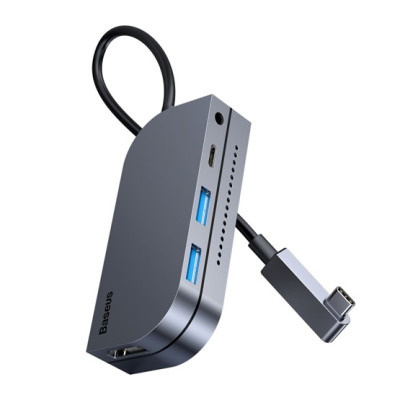 Baseus Bend Angle No.7 USB Type-C HUB – szürke Baseus Bend Angle No.7 USB Type-C HUB – szürke