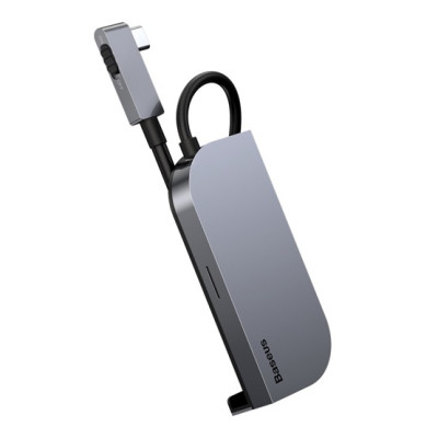 Baseus Bend Angle No.7 USB Type-C HUB – szürke Baseus Bend Angle No.7 USB Type-C HUB – szürke