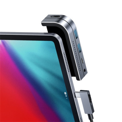 Baseus Bend Angle No.7 USB Type-C HUB – szürke Baseus Bend Angle No.7 USB Type-C HUB – szürke