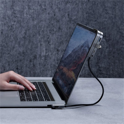 Baseus Bend Angle No.7 USB Type-C HUB – szürke Baseus Bend Angle No.7 USB Type-C HUB – szürke