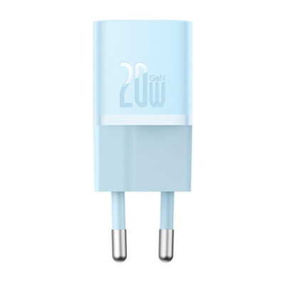 Baseus GaN5 Mini hálózati gyorstöltő 20W, USB-C, kék Baseus GaN5 Mini hálózati gyorstöltő 20W, USB-C, kék