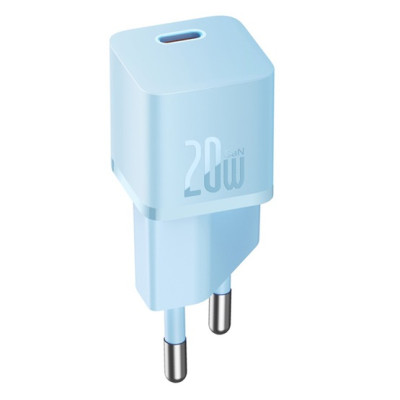 Baseus GaN5 Mini hálózati gyorstöltő 20W, USB-C, kék Baseus GaN5 Mini hálózati gyorstöltő 20W, USB-C, kék