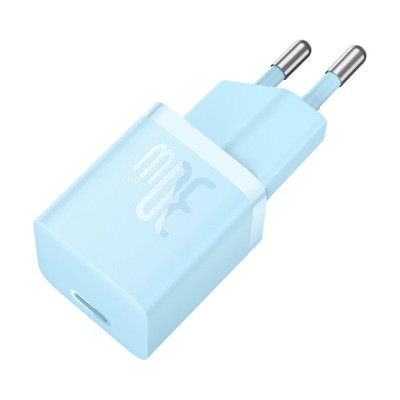 Baseus GaN5 Mini hálózati gyorstöltő 30W, USB-C, kék