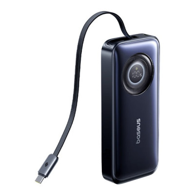 Baseus EnerCore CR11 gyorstöltő powerbank – 20 000 mAh, 67W, beépített USB-C behúzható kábel, fekete Baseus EnerCore CR11 gyorstöltő powerbank – 20 000 mAh, 67W, beépített USB-C behúzható kábel, fekete