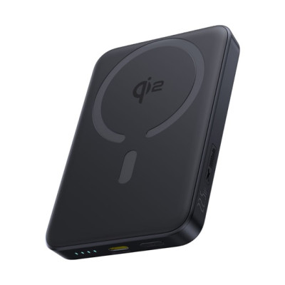 Baseus EnerFill FM12 Qi2 mágneses vezeték nélküli powerbank 10000mAh 22.5W – gyorstöltő USB-C kábellel, fekete