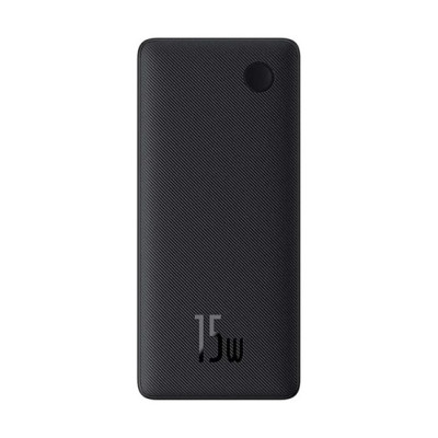 Baseus Airpow Lite powerbank 10000 mAh, 15W, USB-C, kábelel fekete
