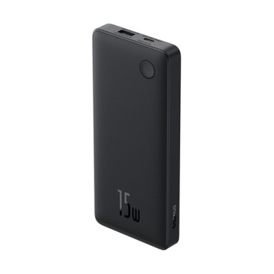 Baseus Airpow Lite powerbank 10000 mAh, 15W, USB-C, kábelel fekete