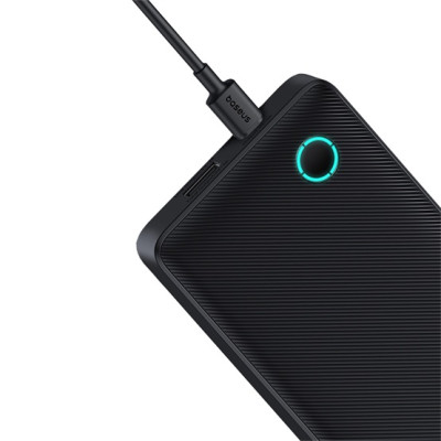 Baseus Airpow Lite powerbank 10000 mAh, 15W, USB-C, kábelel fekete