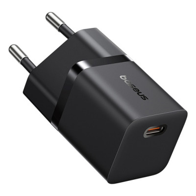 Baseus GaN5 Mini hálózati gyorstöltő 25W, USB-C, fekete