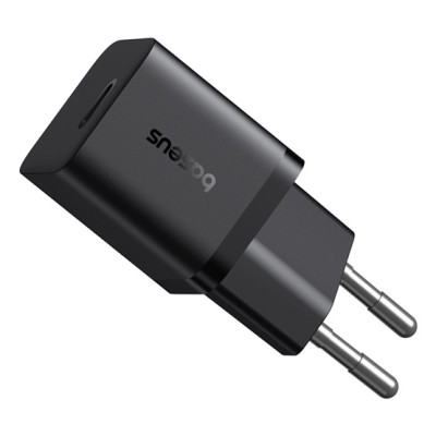 Baseus GaN5 Mini hálózati gyorstöltő 25W, USB-C, fekete