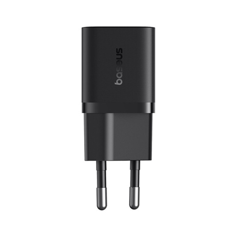 Baseus GaN5 Mini hálózati gyorstöltő 25W, USB-C, fekete + 100W USB-C, 1m kábel