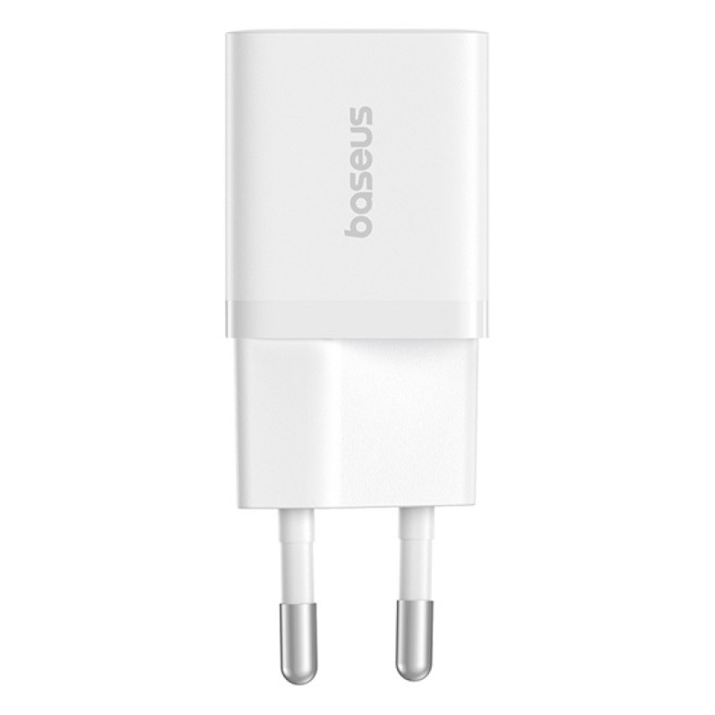 Baseus GaN5 Mini hálózati gyorstöltő 25W, USB-C, fehér