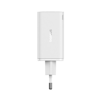 Baseus GaN6 Pro hálózati gyorstöltő 65W, 2×USB-C + 2×USB, fehér + 100W USB-C, 1m kábel Baseus GaN6 Pro hálózati gyorstöltő 65W, 2×USB-C + 2×USB, fehér + 100W USB-C, 1m kábel