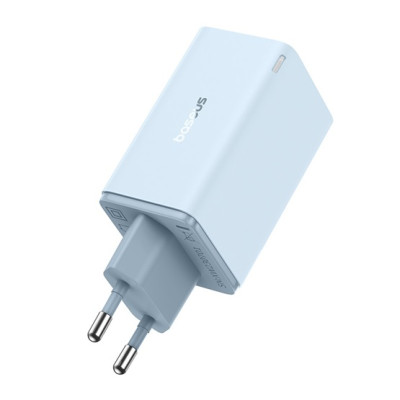 Baseus GaN6 Pro hálózati gyorstöltő 65W, 2×USB-C + 2×USB, kék + 100W USB-C, 1m kábel Baseus GaN6 Pro hálózati gyorstöltő 65W, 2×USB-C + 2×USB, kék + 100W USB-C, 1m kábel