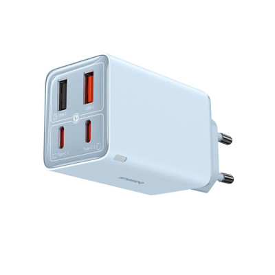 Baseus GaN6 Pro hálózati gyorstöltő 65W, 2×USB-C + 2×USB, kék + 100W USB-C, 1m kábel Baseus GaN6 Pro hálózati gyorstöltő 65W, 2×USB-C + 2×USB, kék + 100W USB-C, 1m kábel