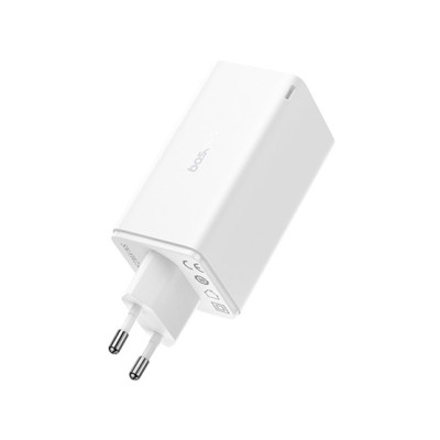 Baseus GaN6 Pro hálózati gyorstöltő 100W – 2×USB-C + 2×USB-A, fehér + 100W USB-C kábel Baseus GaN6 Pro hálózati gyorstöltő 100W – 2×USB-C + 2×USB-A, fehér + 100W USB-C kábel