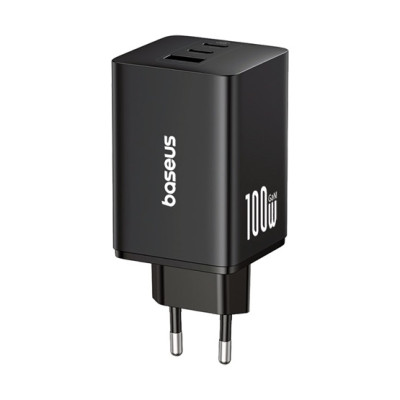 Baseus EnerFill FE11 hálózati töltő 100W, 2×USB-C + USB-A – fekete