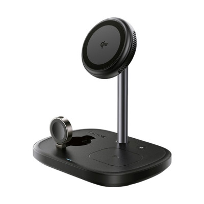Baseus EnerFill 3-in-1 vezeték nélküli töltő állvány 22,5W, fekete + 45W hálózati gyorstöltő + USB-C, 1m kábel Baseus EnerFill 3-in-1 vezeték nélküli töltő állvány 22,5W, fekete + 45W hálózati gyorstöltő + USB-C, 1m kábel