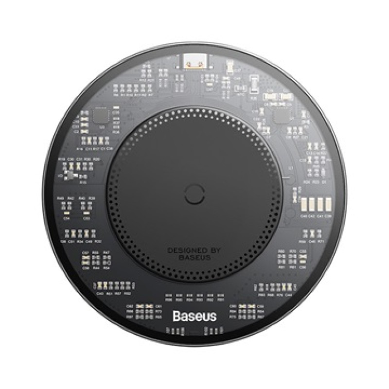 Baseus Simple 2 vezeték nélküli töltő, 15 W – fekete Baseus Simple 2 vezeték nélküli töltő, 15 W – fekete