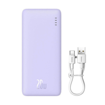 Baseus Airpow powerbank, 20000mAh, 20W lila Baseus Airpow powerbank, 20000mAh, 20W lila