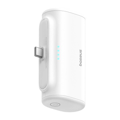 Baseus Compact powerbank, 5000mAh, 20W, USB-C fehér Baseus Compact powerbank, 5000mAh, 20W, USB-C fehér