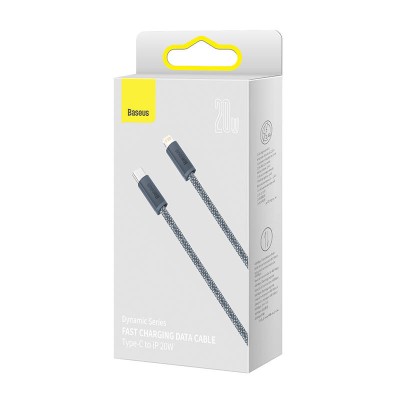 Baseus Dynamic Series USB-C-Lightning kábel, 20W, 2m szürke Baseus Dynamic Series USB-C-Lightning kábel, 20W, 2m szürke