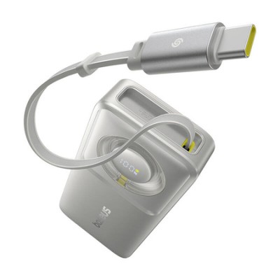 Baseus Free2Pull powerbank kábellel, 10000mAh, 30W (szürke) Baseus Free2Pull powerbank kábellel, 10000mAh, 30W (szürke)