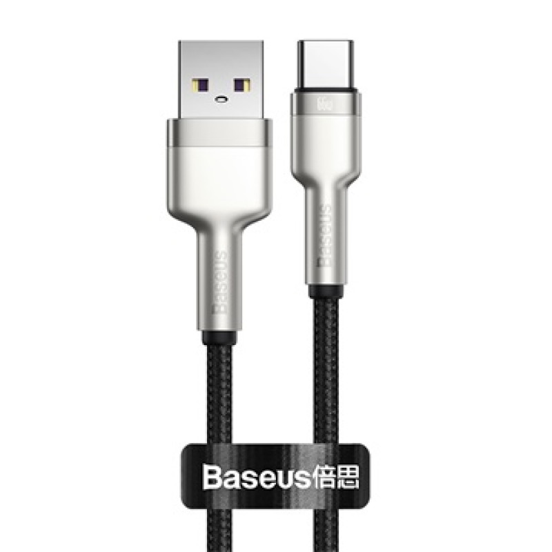 Baseus Cafule Metal USB-A – USB-C kábel, 66 W, 25 cm – fekete Baseus Cafule Metal USB-A – USB-C kábel, 66 W, 25 cm – fekete