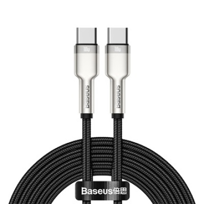 Baseus Cafule Metal USB-C – USB-C kábel, 100 W, 2 m – fekete