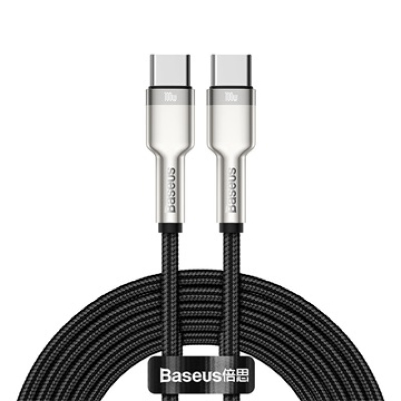 Baseus Cafule Metal USB-C – USB-C kábel, 100 W, 2 m – fekete Baseus Cafule Metal USB-C – USB-C kábel, 100 W, 2 m – fekete