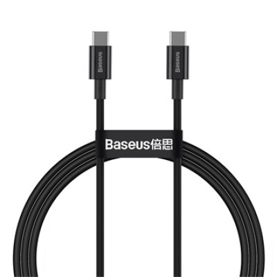 Baseus Superior USB-C–USB-C kábel, 100W, 1 m – fekete
