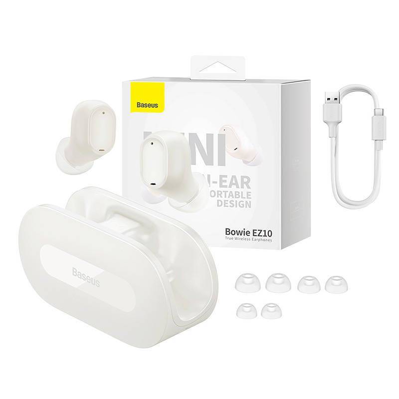 Baseus Bowie EZ10 TWS wireless fülhallgató (fehér) Baseus Bowie EZ10 TWS wireless fülhallgató (fehér)