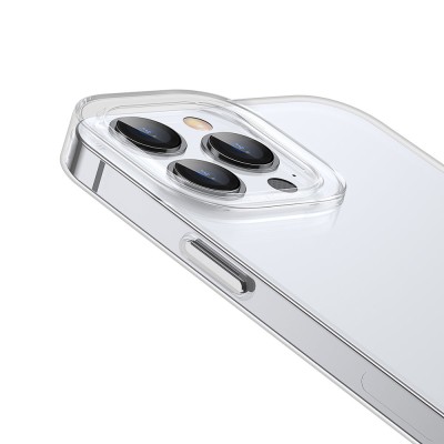 Baseus egyszerű átlátszó telefontok iPhone 13 Pro készülékhez (fehér) Baseus egyszerű átlátszó telefontok iPhone 13 Pro készülékhez (fehér)