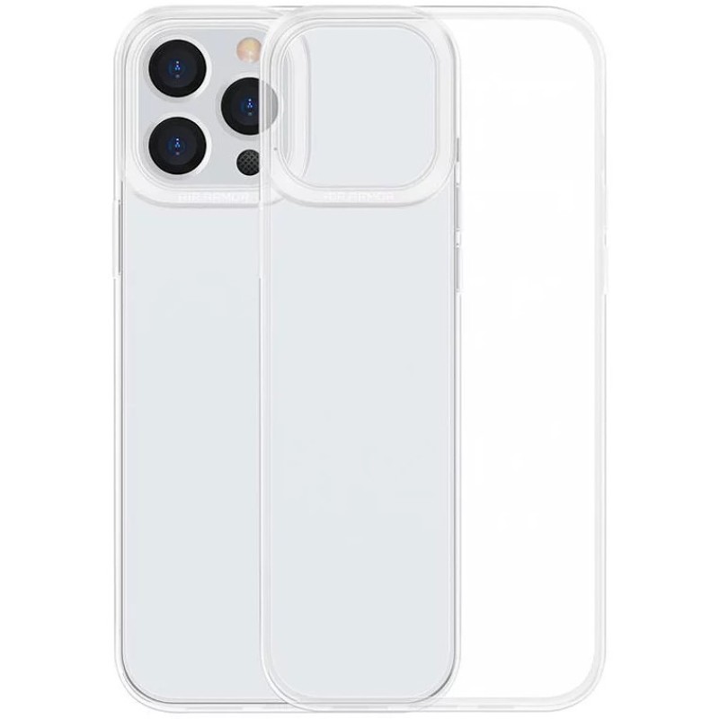Baseus egyszerű átlátszó telefontok iPhone 13 Pro Max készülékhez (fehér) Baseus egyszerű átlátszó telefontok iPhone 13 Pro Max készülékhez (fehér)