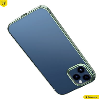 Baseus iPhone 12 Pro Max rugalmas gél tok, fényes fémes kerettel Shining - Zöld Baseus iPhone 12 Pro Max rugalmas gél tok, fényes fémes kerettel Shining - Zöld