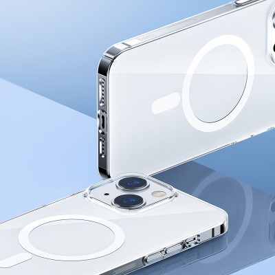 Baseus Crystal mágneses üvegtok iPhone 13 (átlátszó) Baseus Crystal mágneses üvegtok iPhone 13 (átlátszó)