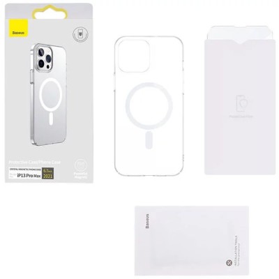 Baseus Crystal mágneses telefontok iPhone 13 Pro Max készülékhez (átlátszó) Baseus Crystal mágneses telefontok iPhone 13 Pro Max készülékhez (átlátszó)