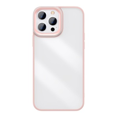 Baseus Crystal átlátszótok iPhone 13 Pro készülékhez (rózsaszín) Baseus Crystal átlátszótok iPhone 13 Pro készülékhez (rózsaszín)
