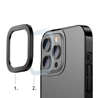 Baseus Glitter átlátszó tok iPhone 13 Pro, fekete Baseus Glitter átlátszó tok iPhone 13 Pro, fekete