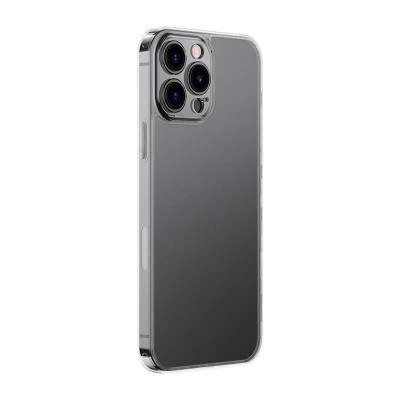 Baseus Frosted Glass tok iPhone 13 Pro Max, átlátszó Baseus Frosted Glass tok iPhone 13 Pro Max, átlátszó