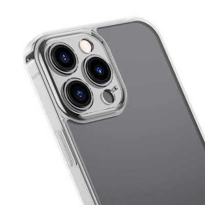 Baseus Frosted Glass tok iPhone 13 Pro Max, átlátszó Baseus Frosted Glass tok iPhone 13 Pro Max, átlátszó