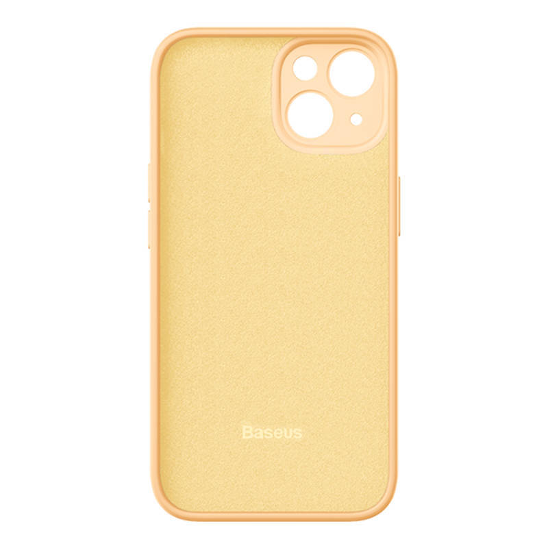 Baseus Liquid Silica iPhone 14 Plus tok, edzett üvegfólia és tisztítókészlet (sárga) Baseus Liquid Silica iPhone 14 Plus tok, edzett üvegfólia és tisztítókészlet (sárga)