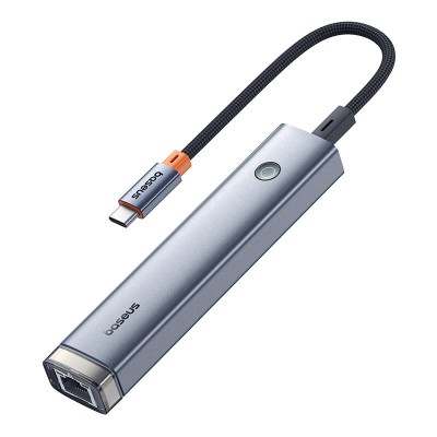 Baseus UltraJoy 5 az 1-ben USB-C HUB AIR, HDMI, USB és LAN – szürke