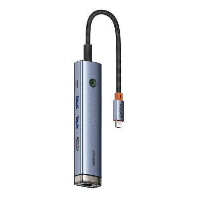 Baseus UltraJoy 5 az 1-ben USB-C HUB AIR, HDMI, USB és LAN – szürke